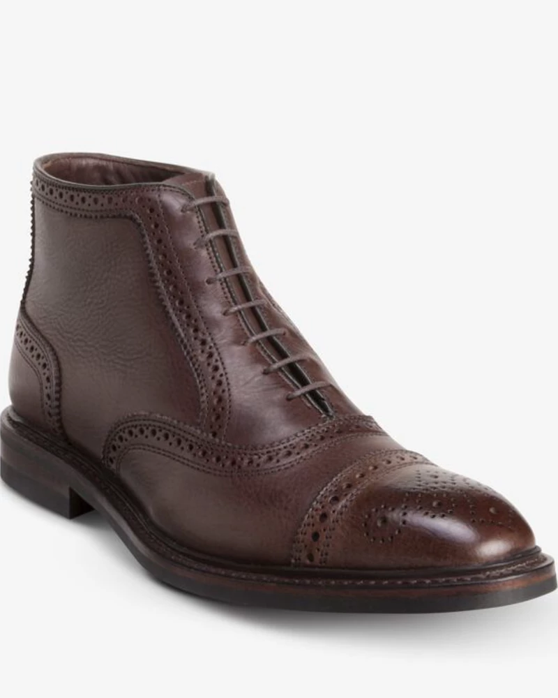 Oxford & Evergreen Allen Edmonds Hamilton Cap-Toe Oxford Boot, Brown Tumbled 3 Oxford & Evergreen Allen Edmonds Hamilton Cap-Toe Oxford Boot, Brown Tumbled