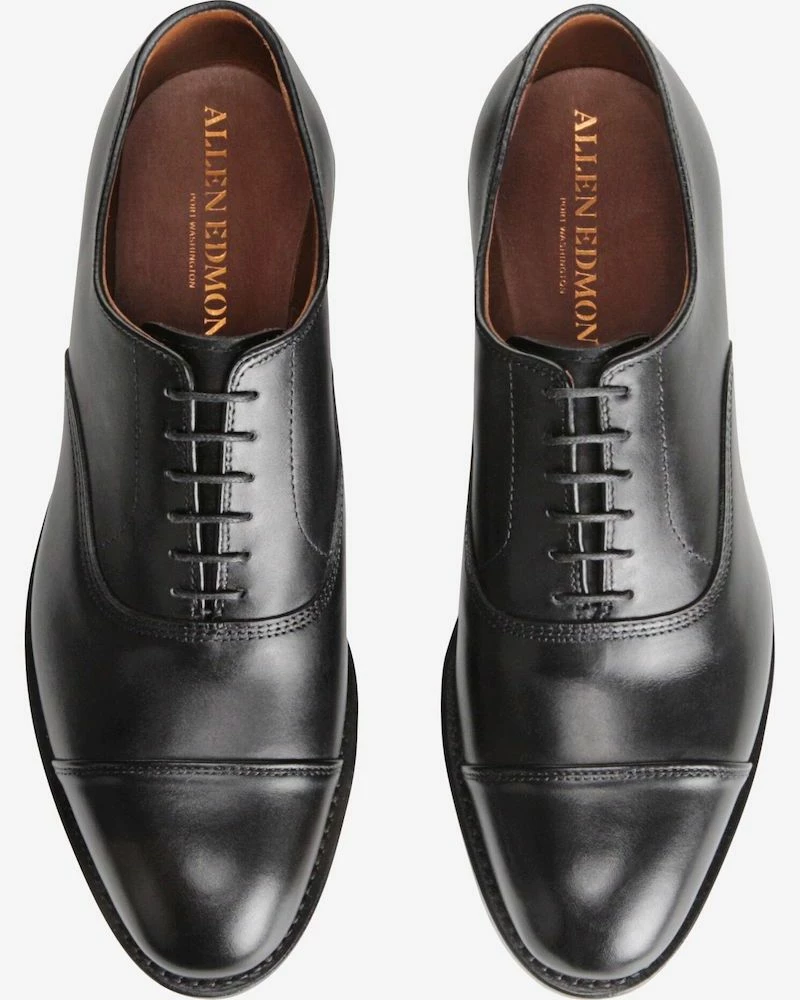 Oxford & Evergreen Allen Edmonds Park Avenue Cap-Toe Oxford, Black Calfskin 3 Oxford & Evergreen Allen Edmonds Park Avenue Cap-Toe Oxford, Black Calfskin