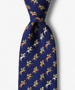 Oxford & Evergreen Alynn Win Place Show Tie, Navy Blue (3 Colors Available) Accessories