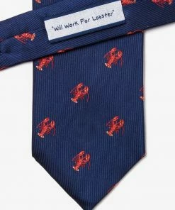 Oxford & Evergreen Accessories Alynn Will Work For Lobster Tie, Navy Blue & Red