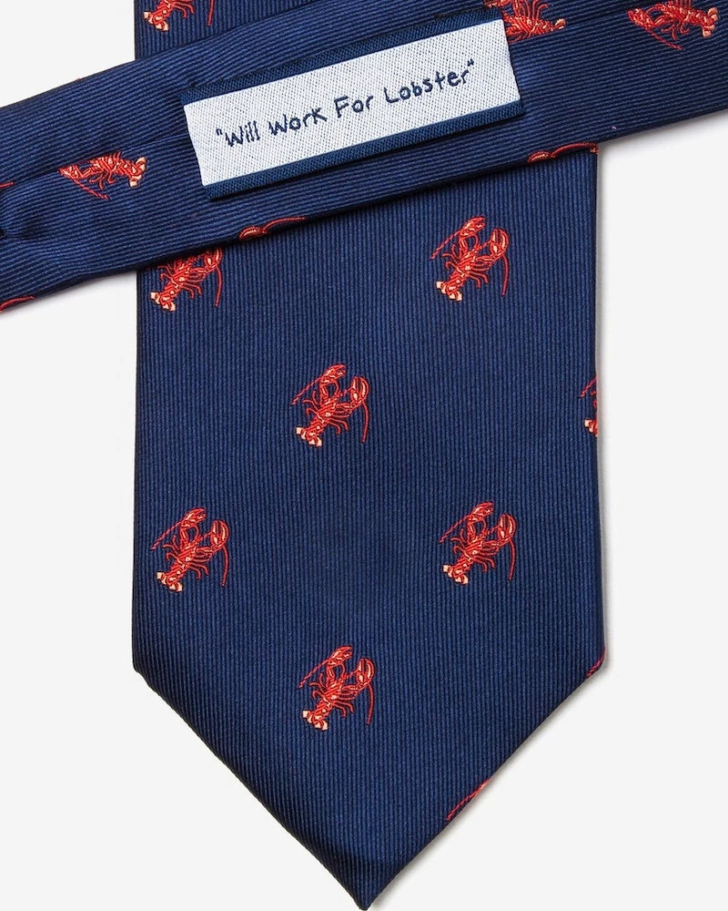 Oxford & Evergreen Accessories Alynn Will Work For Lobster Tie, Navy Blue & Red 3 Oxford & Evergreen Accessories Alynn Will Work For Lobster Tie, Navy Blue & Red