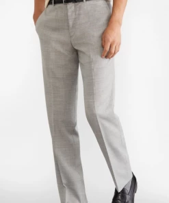 Oxford & Evergreen Brooks Brothers Regent Fit Wool Trousers, Light Grey