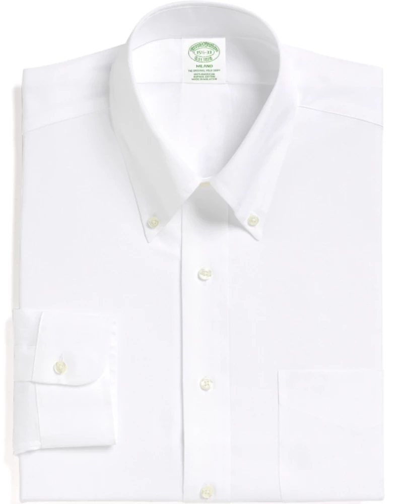 Oxford & Evergreen Brooks Brothers Regent Regular-Fit Dress Shirt, Button-Down Collar, White 3 Oxford & Evergreen Brooks Brothers Regent Regular-Fit Dress Shirt, Button-Down Collar, White
