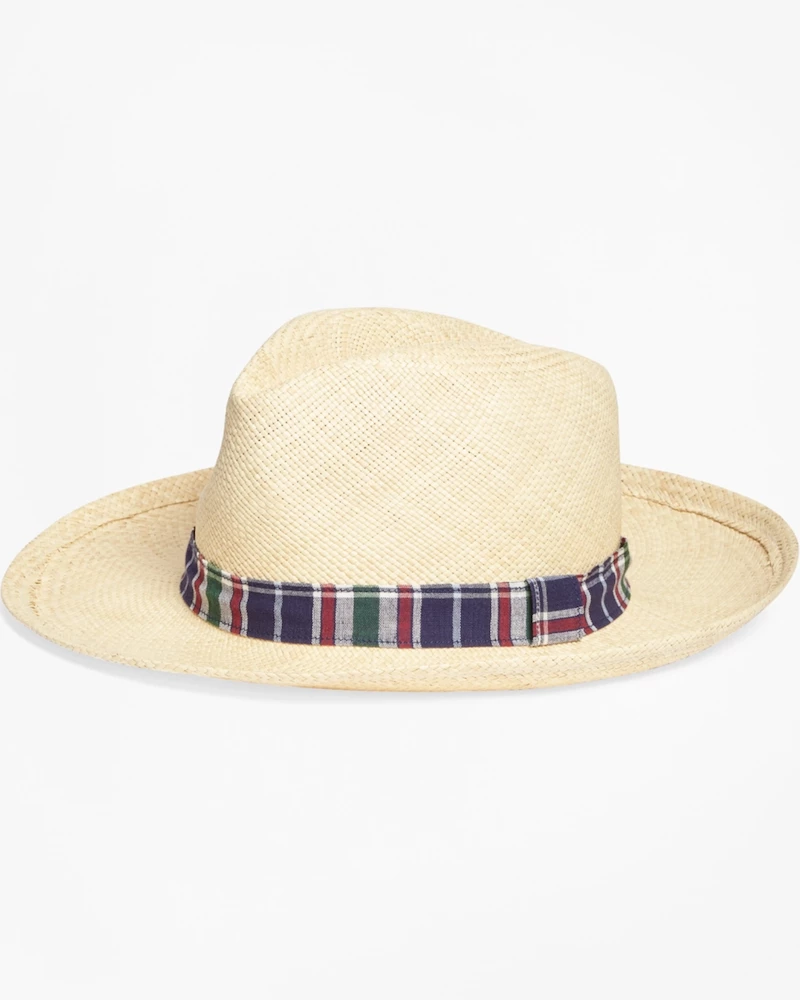 Oxford & Evergreen Brooks Brothers Straw Panama Hat, Natural 3 Oxford & Evergreen Brooks Brothers Straw Panama Hat, Natural