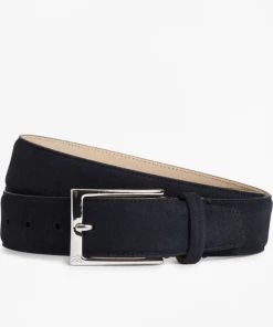 Oxford & Evergreen Brooks Brothers 1818 Belt, Indigo Suede (5 Colors Available)