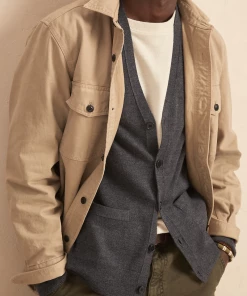 Oxford & Evergreen Clothing Banana Republic Italian Merino Wool Cardigan Sweater, Charcoal Grey