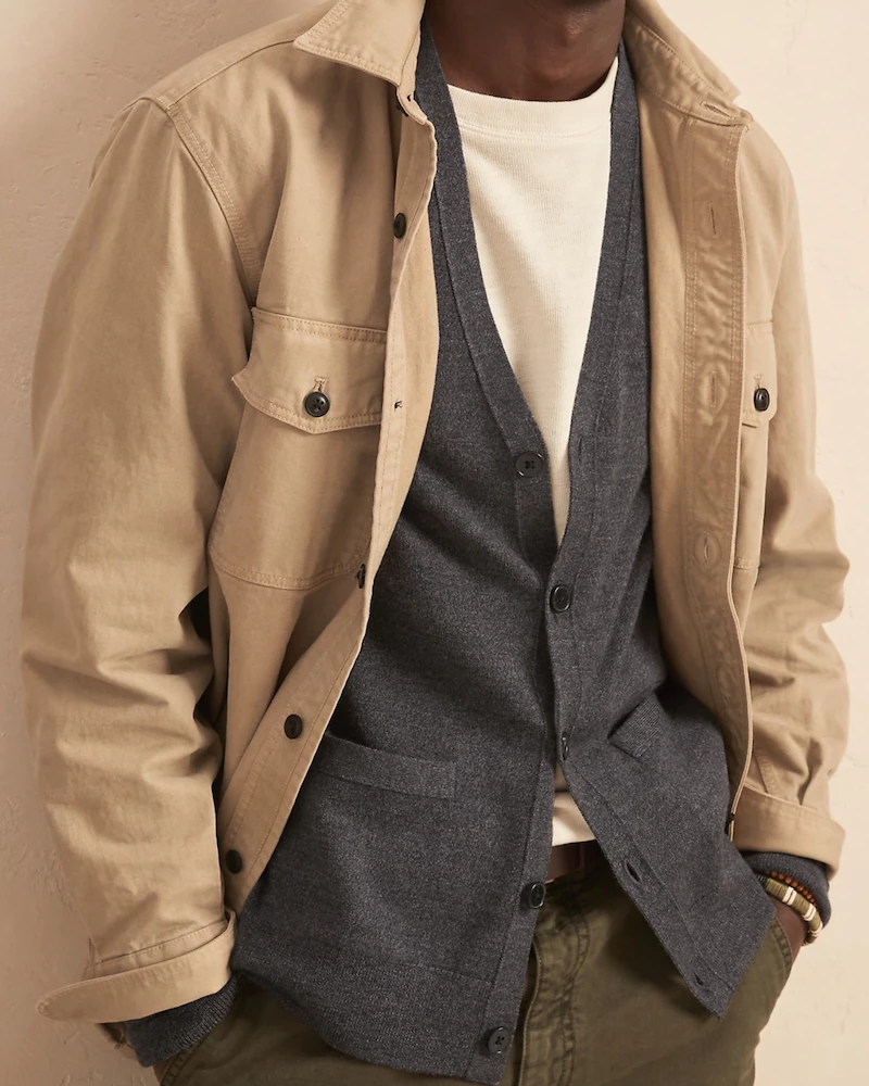 Oxford & Evergreen Clothing Banana Republic Italian Merino Wool Cardigan Sweater, Charcoal Grey 3 Oxford & Evergreen Clothing Banana Republic Italian Merino Wool Cardigan Sweater, Charcoal Grey