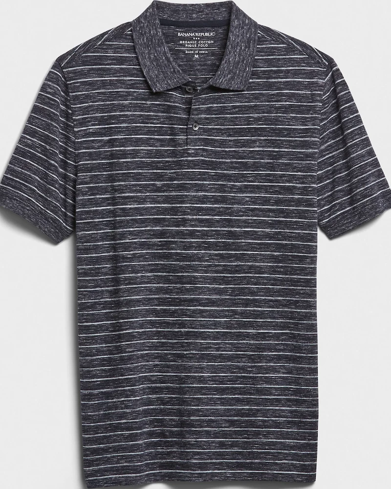 Oxford & Evergreen Banana Republic Spacedye Striped Organic Cotton Pique Polo, Navy Combo (2 Colors) 3 Oxford & Evergreen Banana Republic Spacedye Striped Organic Cotton Pique Polo, Navy Combo (2 Colors)
