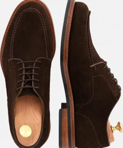 Oxford & Evergreen Beckett Simonon Anders Split-Toe Derbies, Brown Water-Repellent Suede, MADE TO ORDER