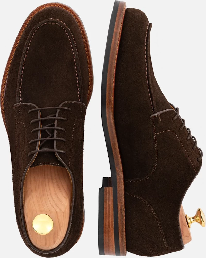 Oxford & Evergreen Beckett Simonon Anders Split-Toe Derbies, Brown Water-Repellent Suede, MADE TO ORDER 3 Oxford & Evergreen Beckett Simonon Anders Split-Toe Derbies, Brown Water-Repellent Suede, MADE TO ORDER