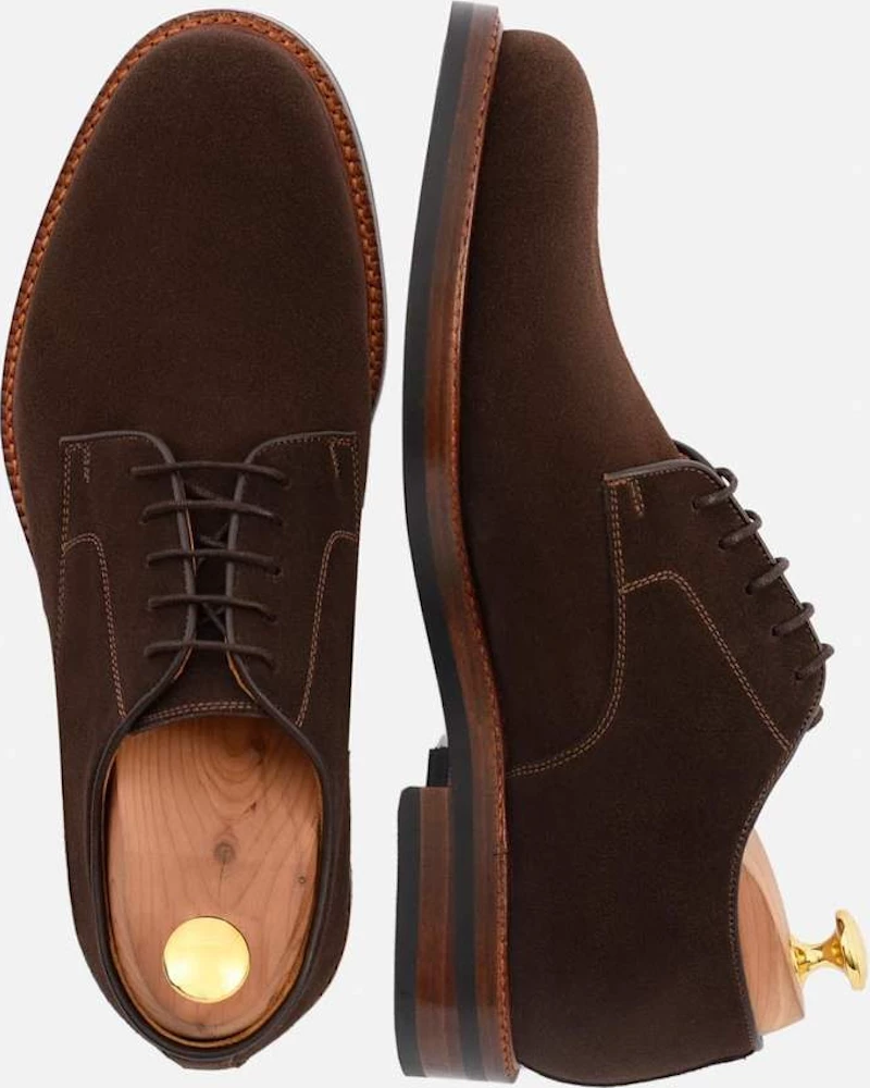 Oxford & Evergreen Shoes Beckett Simonon Dunham Derbies In Water-Repellent Suede, Brown, MADE TO ORDER 3 Oxford & Evergreen Shoes Beckett Simonon Dunham Derbies In Water-Repellent Suede, Brown, MADE TO ORDER