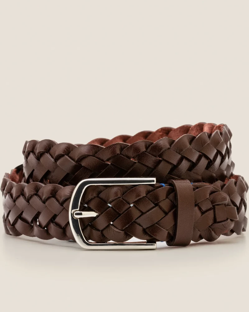 Oxford & Evergreen Boden Leather Plaited (Braided) Belt, Brown Accessories 3 Oxford & Evergreen Boden Leather Plaited (Braided) Belt, Brown Accessories