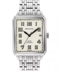 Oxford & Evergreen Bulova Limited Edition Joseph Bulova Breton Automatic Watch, White (32mm X 38mm) Dress Watches