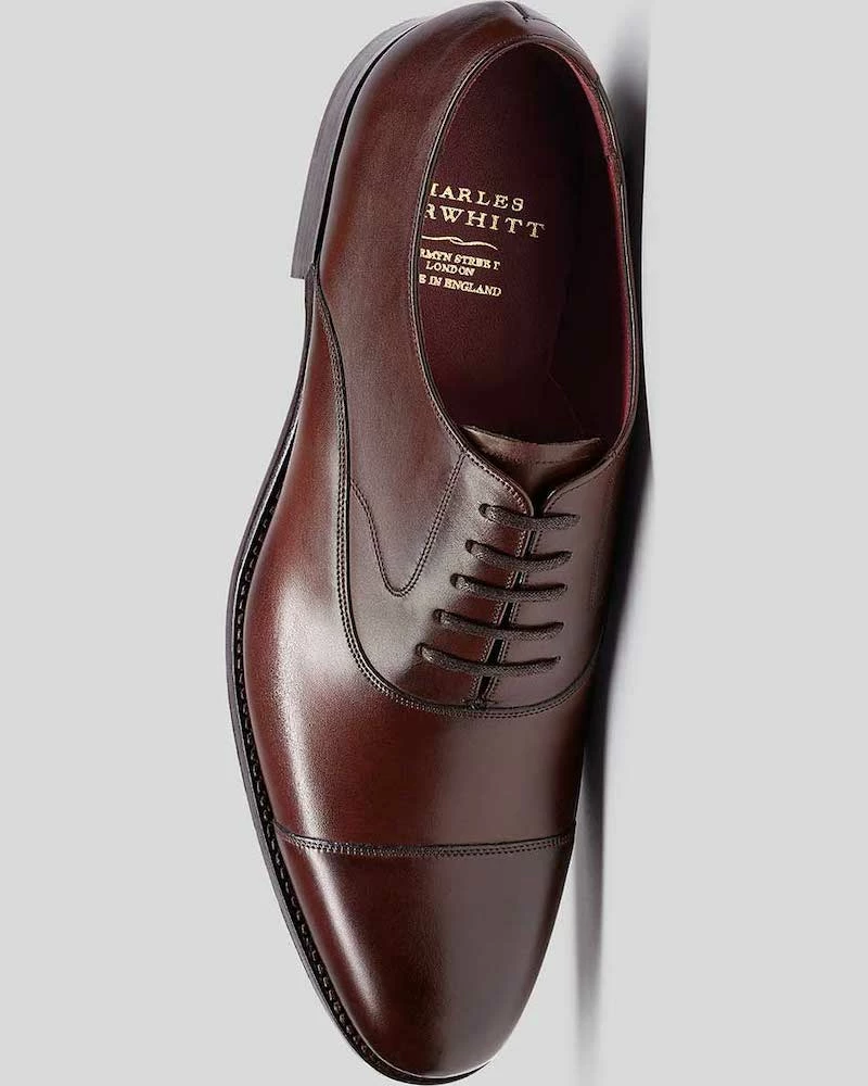 Oxford & Evergreen Charles Tyrwhitt Made In England Oxford, Mahogany Calfskin 3 Oxford & Evergreen Charles Tyrwhitt Made In England Oxford, Mahogany Calfskin