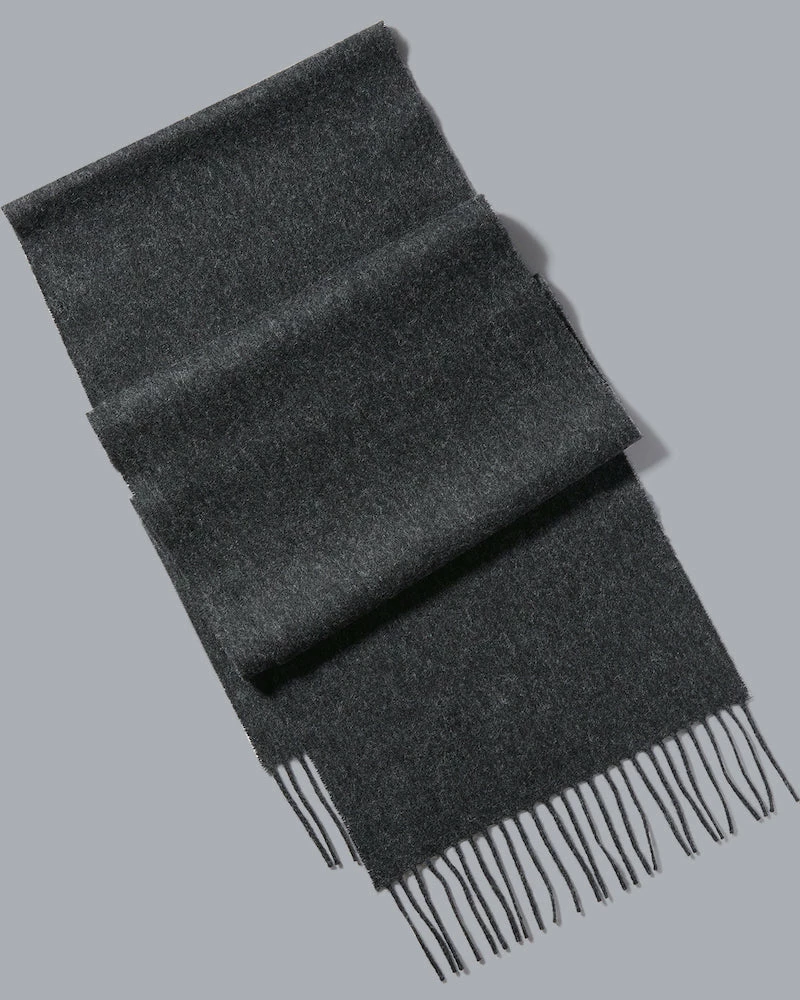 Oxford & Evergreen Charles Tyrwhitt Lambswool Melange Scarf, Charcoal Accessories 3 Oxford & Evergreen Charles Tyrwhitt Lambswool Melange Scarf, Charcoal Accessories