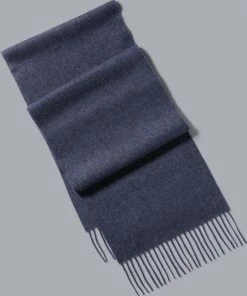 Oxford & Evergreen Charles Tyrwhitt Lambswool Melange Scarf, Indigo
