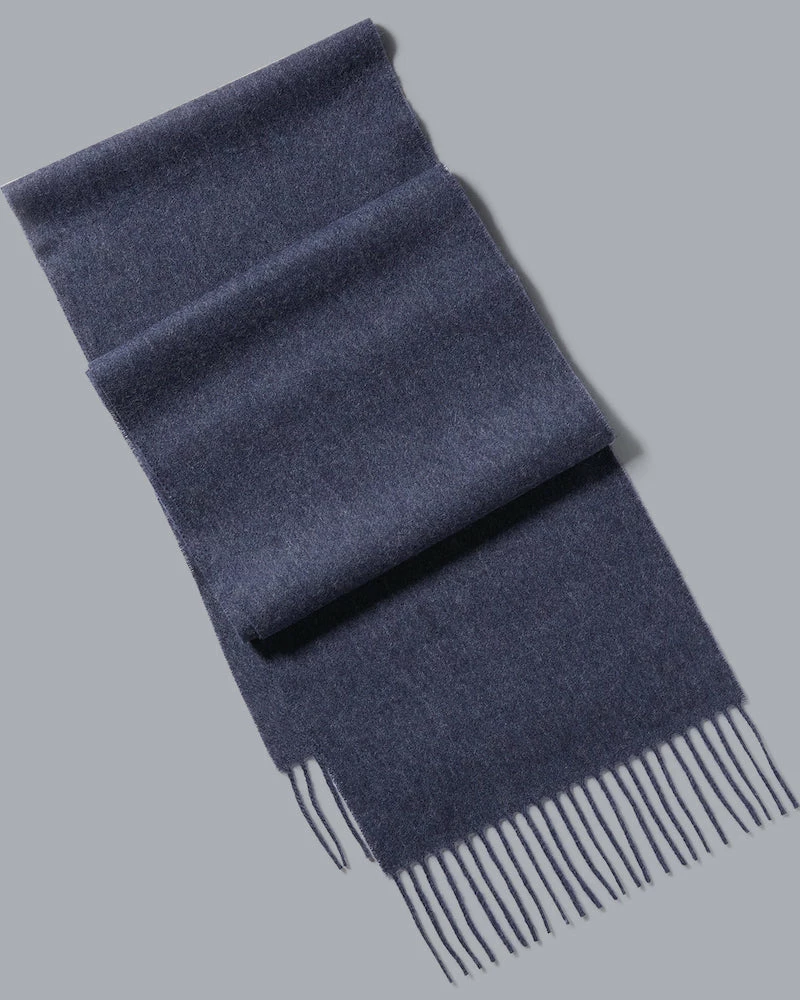 Oxford & Evergreen Charles Tyrwhitt Lambswool Melange Scarf, Indigo 3 Oxford & Evergreen Charles Tyrwhitt Lambswool Melange Scarf, Indigo