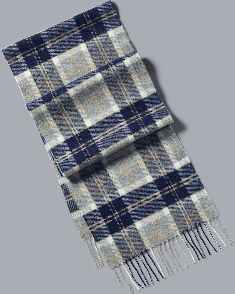 Oxford & Evergreen Charles Tyrwhitt Lambswool Check Scarf, Navy & Grey (3 Patterns) Accessories 3 Oxford & Evergreen Charles Tyrwhitt Lambswool Check Scarf, Navy & Grey (3 Patterns) Accessories