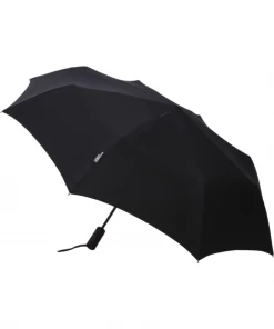 Oxford & Evergreen Accessories London Undercover 100% Recycled Polyester Automatic Open-Close Compact Umbrella, Black