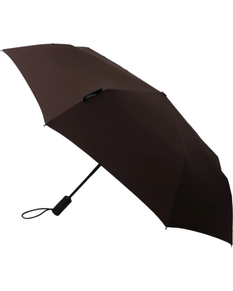 Oxford & Evergreen London Undercover 100% Recycled Polyester Automatic Open-Close Compact Umbrella, Dark Roast (Brown) Accessories 3 Oxford & Evergreen London Undercover 100% Recycled Polyester Automatic Open-Close Compact Umbrella, Dark Roast (Brown) Accessories