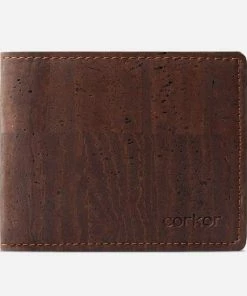Oxford & Evergreen Corkor RFID-Safe Vegan Cork Bifold Wallet, Brown (3 Colors Available) Accessories