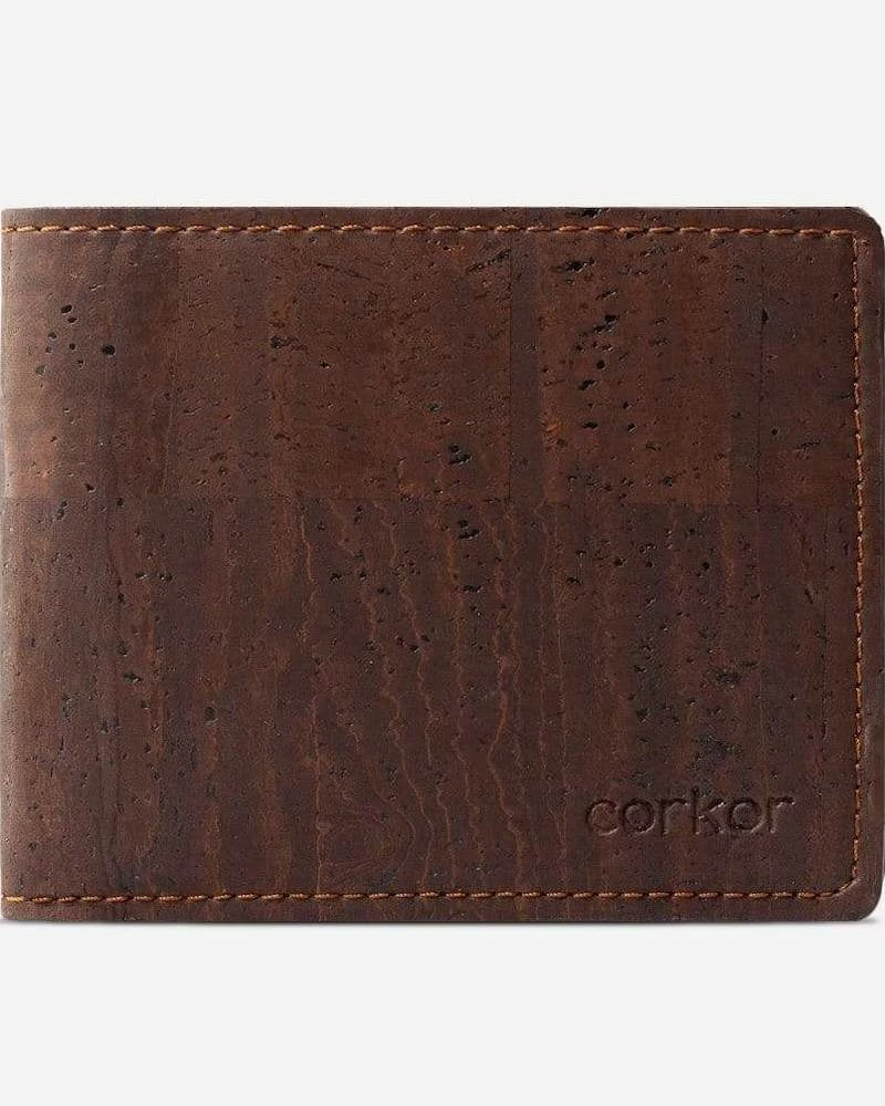 Oxford & Evergreen Corkor RFID-Safe Vegan Cork Bifold Wallet, Brown (3 Colors Available) Accessories 3 Oxford & Evergreen Corkor RFID-Safe Vegan Cork Bifold Wallet, Brown (3 Colors Available) Accessories
