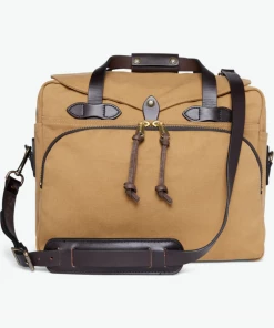 Oxford & Evergreen Bags & Baggage Filson Rugged Cotton Twill Padded Computer Bag, Tan (2 Colors)
