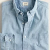 Oxford & Evergreen J. Crew Organic Cotton Chambray Shirt In Five-Year Wash (Faded Light Blue) 2 Oxford & Evergreen J. Crew Organic Cotton Chambray Shirt In Five-Year Wash (Faded Light Blue)