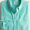 Oxford & Evergreen J. Crew Slim Broken-In Organic Cotton Oxford Shirt, Green & White 2 Oxford & Evergreen J. Crew Slim Broken-In Organic Cotton Oxford Shirt, Green & White