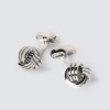 Oxford & Evergreen Tuxedo & Black Tie Attire Hawes & Curtis Triple Knot Cufflinks, Silver 2 Oxford & Evergreen Tuxedo & Black Tie Attire Hawes & Curtis Triple Knot Cufflinks, Silver