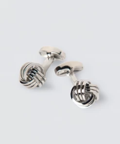 Oxford & Evergreen Tuxedo & Black Tie Attire Hawes & Curtis Triple Knot Cufflinks, Silver