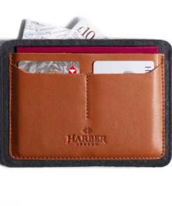 Oxford & Evergreen Accessories Harber London Flat Leather Passport Holder, Tan/Brown (6 Colors Available)
