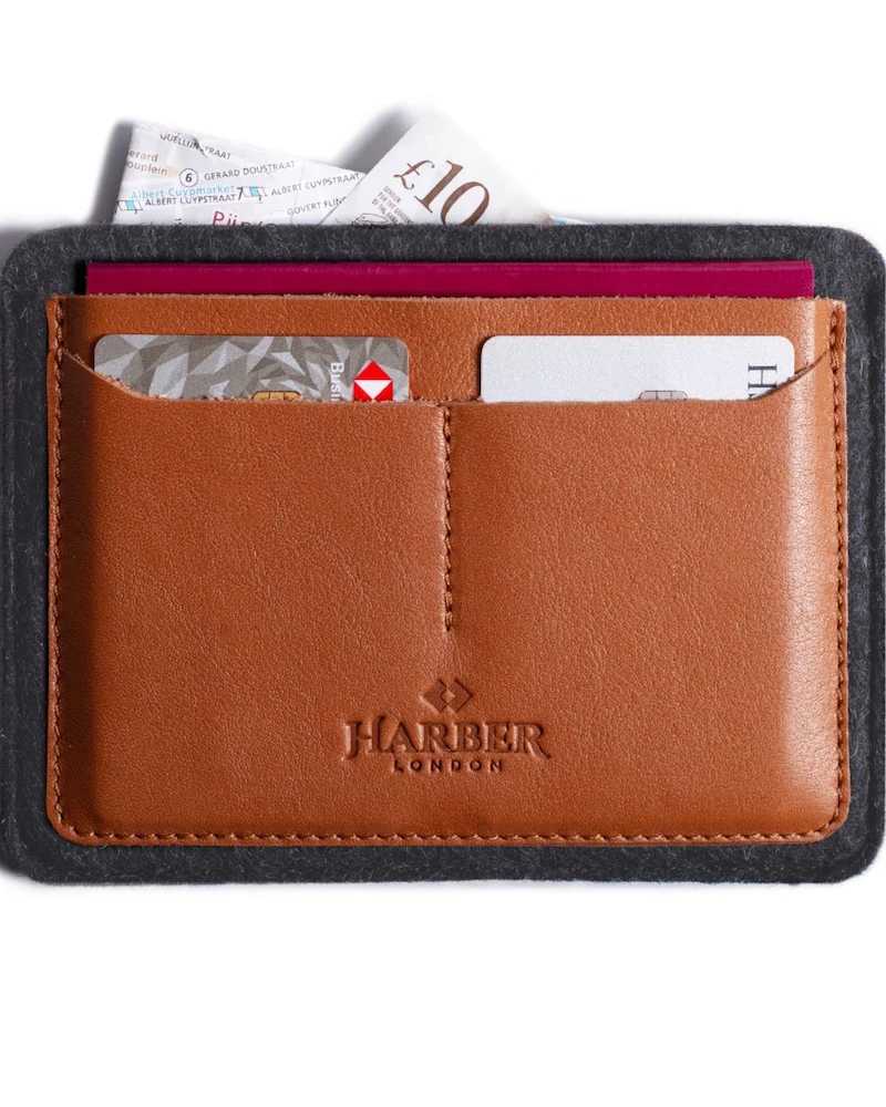 Oxford & Evergreen Accessories Harber London Flat Leather Passport Holder, Tan/Brown (6 Colors Available) 3 Oxford & Evergreen Accessories Harber London Flat Leather Passport Holder, Tan/Brown (6 Colors Available)