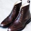 Oxford & Evergreen Shoes Idrese Micah Wingtip Derby Boots, Dark Brown 1 Oxford & Evergreen Shoes Idrese Micah Wingtip Derby Boots, Dark Brown