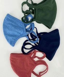 Oxford & Evergreen Accessories Indigenous Two-Layer Organic Cotton Face Masks, 5-Pack (Choose 1 Color)