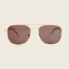 Oxford & Evergreen J. Crew Airman Sunglasses, Vintage Gold 2 Oxford & Evergreen J. Crew Airman Sunglasses, Vintage Gold