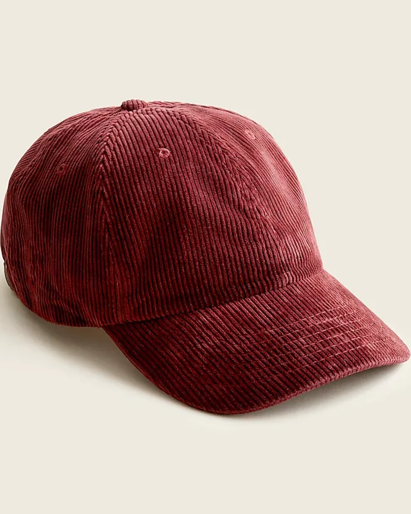 Oxford & Evergreen Garment-Dyed Corduroy Baseball Cap, Red Currant (3 Colors) 3 Oxford & Evergreen Garment-Dyed Corduroy Baseball Cap, Red Currant (3 Colors)