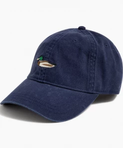 Oxford & Evergreen Accessories J. Crew Factory Washed Cotton Critter Baseball Cap, Seaport Blue Mallard