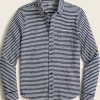 Oxford & Evergreen J. Crew Garment-Dyed Harbor Shirt, Navy Stripe Clothing 2 Oxford & Evergreen J. Crew Garment-Dyed Harbor Shirt, Navy Stripe Clothing