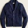 Oxford & Evergreen J. Crew Cotton Cable-Knit Shawl-Collar Cardigan Sweater, Navy (3 Colors) Clothing 1 Oxford & Evergreen J. Crew Cotton Cable-Knit Shawl-Collar Cardigan Sweater, Navy (3 Colors) Clothing