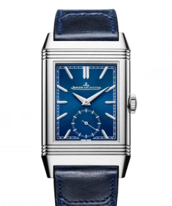 Oxford & Evergreen Jaeger LeCoultre Reverso Tribute Manual Wind Watch, Blue Dial (27.4mm X 45.6mm)
