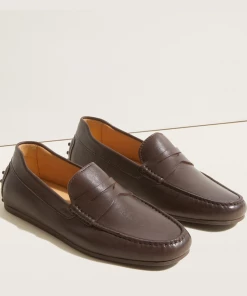 Oxford & Evergreen Shoes Jack Erwin Decker Leather Driving Loafer, Dark Brown (8 Colors Available)