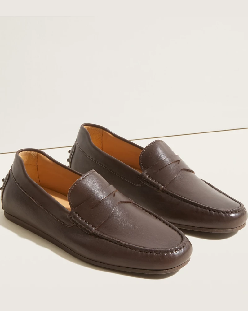 Oxford & Evergreen Shoes Jack Erwin Decker Leather Driving Loafer, Dark Brown (8 Colors Available) 3 Oxford & Evergreen Shoes Jack Erwin Decker Leather Driving Loafer, Dark Brown (8 Colors Available)