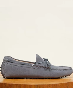 Oxford & Evergreen Jack Erwin Hunter Suede Tie Driving Loafer, Ash Gray (3 Colors Available)
