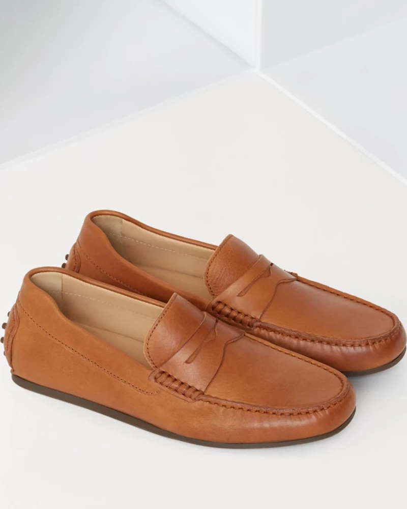 Oxford & Evergreen Jack Erwin Decker Leather Driving Loafer, Light Brown (8 Colors Available) 3 Oxford & Evergreen Jack Erwin Decker Leather Driving Loafer, Light Brown (8 Colors Available)