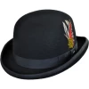 Oxford & Evergreen Jaxon English Wool Felt Bowler Hat, Black (3 Colors) 1 Oxford & Evergreen Jaxon English Wool Felt Bowler Hat, Black (3 Colors)