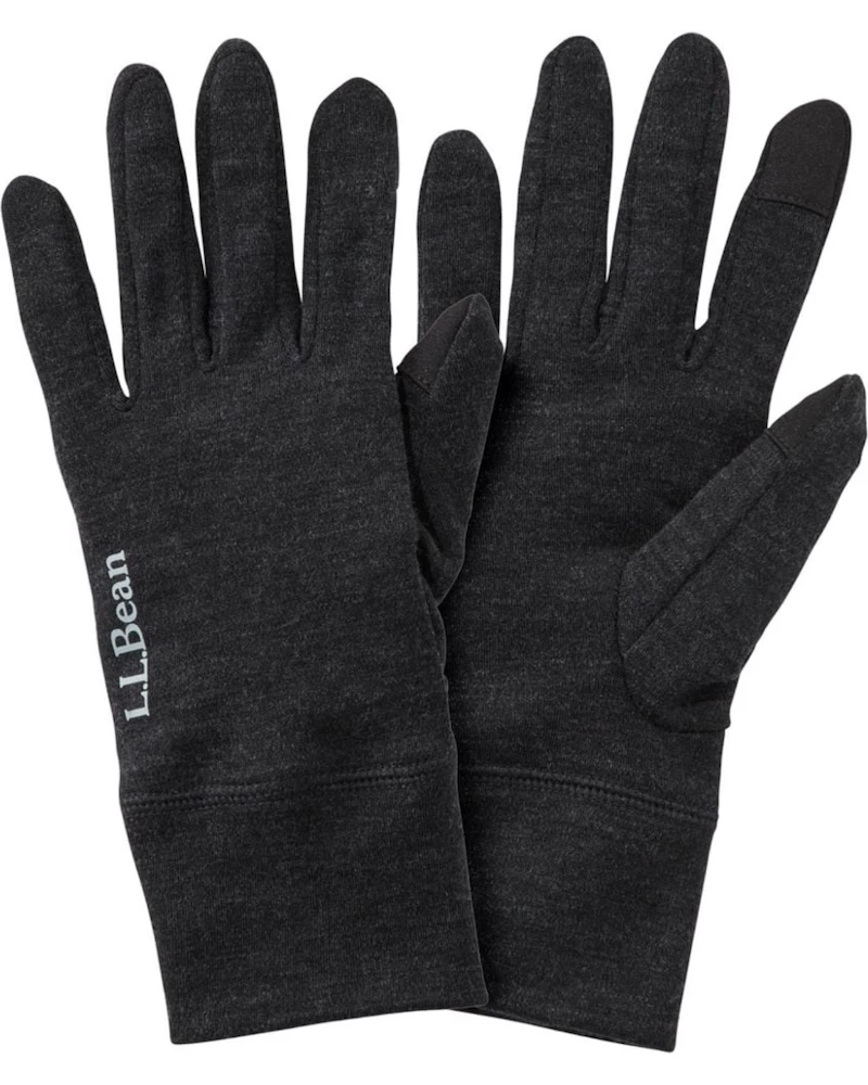 Oxford & Evergreen Accessories L.L. Bean Cresta Wool 250 Liner Gloves, Black 3 Oxford & Evergreen Accessories L.L. Bean Cresta Wool 250 Liner Gloves, Black