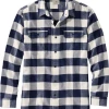 Oxford & Evergreen L.L. Bean Organic Cotton Flannel Shirt, Bright Navy (4 Patterns) 2 Oxford & Evergreen L.L. Bean Organic Cotton Flannel Shirt, Bright Navy (4 Patterns)