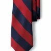Oxford & Evergreen Accessories Lands' End Wide Stripe Tie, Navy & Red 2 Oxford & Evergreen Accessories Lands' End Wide Stripe Tie, Navy & Red