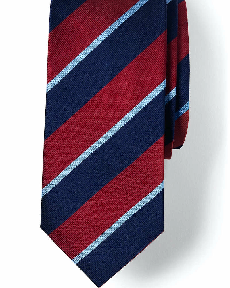 Oxford & Evergreen Accessories Lands' End Regimental Stripe Tie, Royal Air Force (Red, Navy, Sky) 3 Oxford & Evergreen Accessories Lands' End Regimental Stripe Tie, Royal Air Force (Red, Navy, Sky)